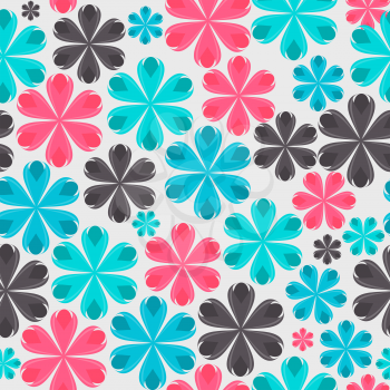 Floral Seamless Pattern Background for Wedding and Birthday. Vector Illustration EPS10