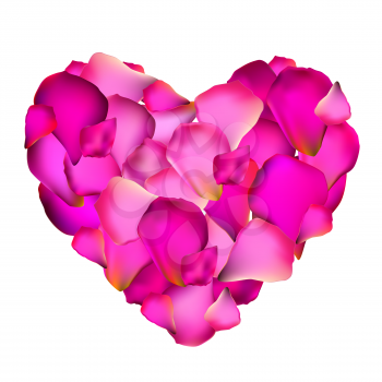 Heart from Rose Petals Vector Illustration EPS10