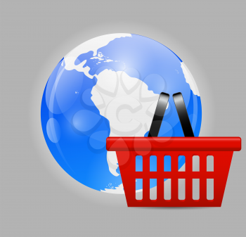 Global Shopping Concept Vector illustration