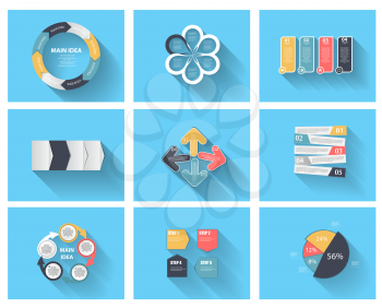 Collection of Infographic Templates for Business Vector Illustration