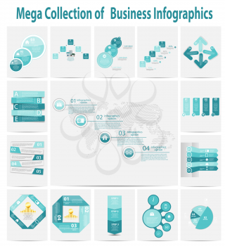 Mega collection infographic template business concept vector illustration