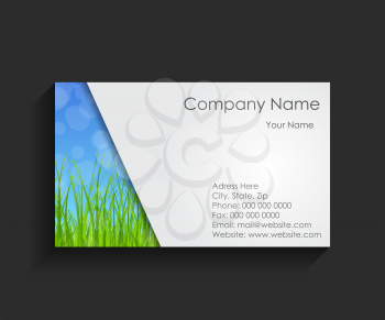 Template for Business Card Vector Illustration for you
