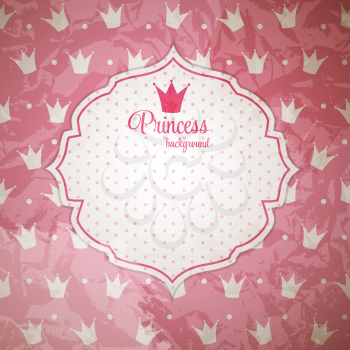 Princess Crown  Background Vector Illustration. EPS 10