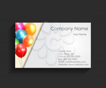 Company Business Card Vector Illustration. EPS 10