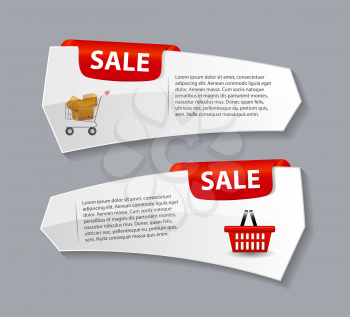 Sale Banner with Place for your Text. Vector Illustration.