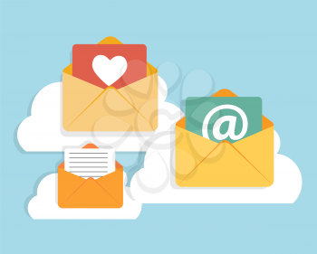 Flat Design Concept Email  Icon Vector Illustration EPS10