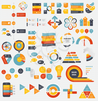 Mega Collection of Flat Infographic Templates for Business Vector Illustration EPS10