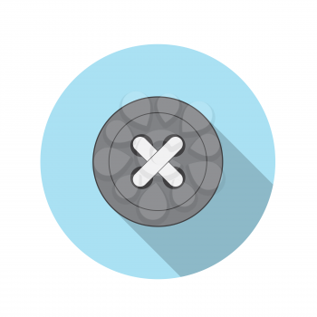 Flat Design Concept Button Icon Vector Illustration With Long Shadow. EPS10