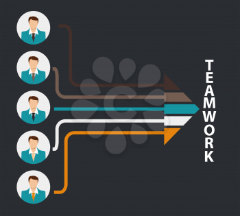 Team Work Flat Concept Vector Illustration EPS10