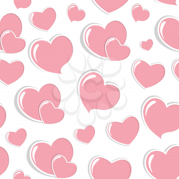 Heart Love Seamless Pattern Background Vector Illustration EPS10