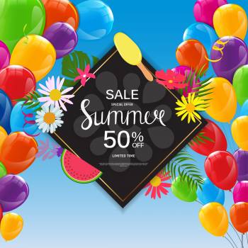 Summer Sale Abstract Background Vector Illustration EPS10