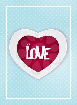 Valentine's Day Heart Symbol. Love and Feelings Background Design. Vector illustration EPS10