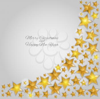 New Year Background with Christmas Star. Vector Illustration EPS10