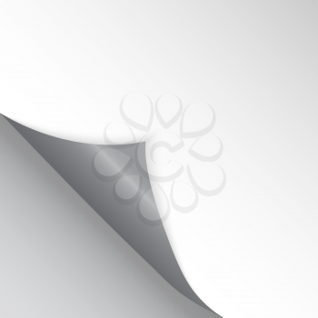 Pattern of bent corner for free filling of gray color. Vector Illustration. EPS10