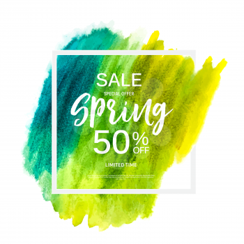 Abstract Design Spring Sale Banner Template. Vector Illustration EPS10