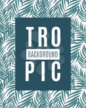 Beautifil Palm Tree Leaf Tropical Silhouette Background Vector Illustration EPS10