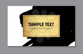 Abstract Paint Glittering Textured Business Card Template  Background. Vector Illustration EPS10