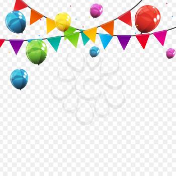 Color Glossy Balloons Background Vector Illustration eps10