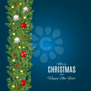 Merry Christmas and Happy New Year posters. Vector illustration. EPS10