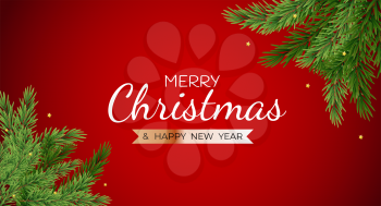 Merry Christmas and Happy New Year Holiday Template Background. Vector Illustration EPS10