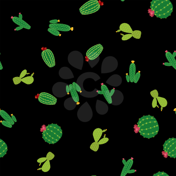 Cactus Seamless Pattern Background Vector Illustration EPS10