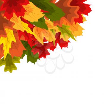 Autumn Natural Leaves Background. Vector Illustration EPS10