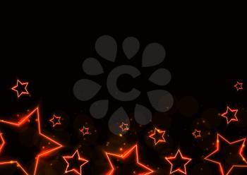 Abstract Glossy Neon Star Background. Vector Illustration EPS10
