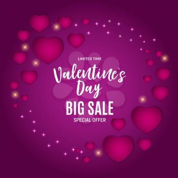 Valentine's Day Love and Feelings Sale Background Design. Vector illustration EPS10