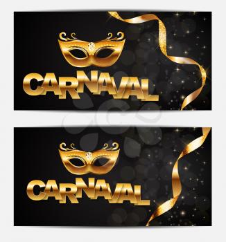 Carnival banner with bunting flags and flying balloons. Vector illustration. EPS10