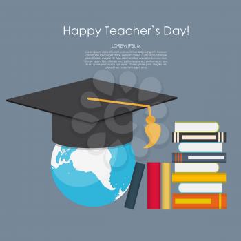 Happy teachers day concept background Vector Illustration EPS10