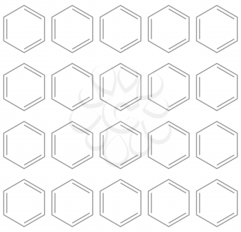 Seamless chemical benzene background, 2d illustration, vector, eps 8