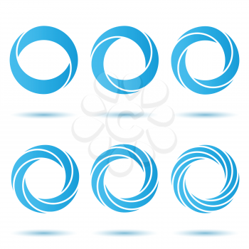 Segmented o letter set, 3d illustration, isolated, vector, eps 8