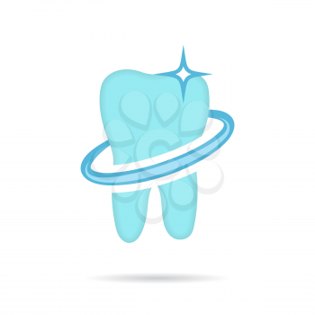 Dental logo, dent icon on white background, 2d vector, eps 8