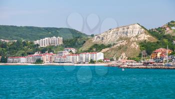 Summer cityscape of Balchik resort town. Black Sea coast, Varna region, Bulgaria