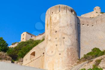 The citadel at Bonifacio, Corsica island, France