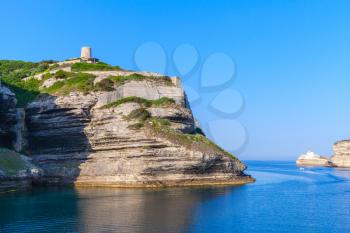 Bay of Bonifacio, coastal landscape, Corsica island, France
