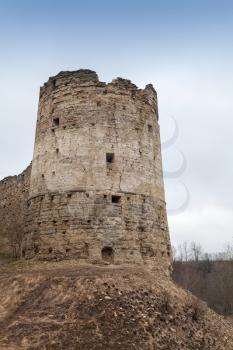 Tower of Koporye Fortress, old village in Leningrad Oblast, Russia