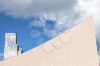 Abstract modern architecture background photo. Hong Kong city