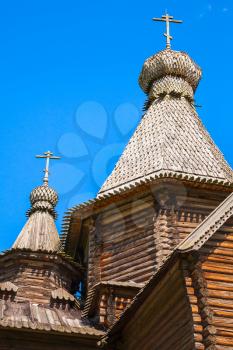 Russian wooden church domes, Veliky Novgorod, Russia