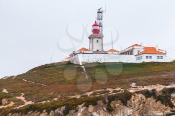 Lighthouse of Cabo da Roca, tourist attraction and limit of continental Europe