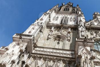 Main facade of the Regensburg Cathedral. Germany, the most important church and landmark of the city