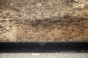 Empty urban Interior background texture, brick wall and floor tiling