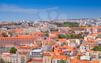 Cityscape of Lisbon in sunny summer day, Portugal
