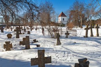 Old cemetery of St. Brigitta convent in Pirita, Tallinn, Estonia