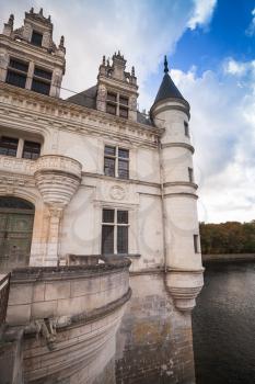The Chateau de Chenonceau, medieval french castle in Loire Valley, France. It was built in 15-16 century. Unesco heritage site