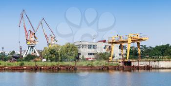 Cranes of Burgas harbor, Black Sea, Bulgaria