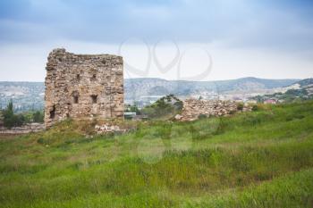 Ruins of Calamita - ancient fortress in Inkerman, Crimea