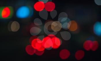 Vibrant blurred lights, bokeh optical effect. Abstract background photo