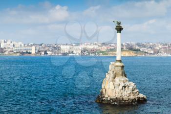 Sevastopol, Crimea. Monument to the Flooded Ships