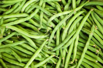 Fresh green French bean background